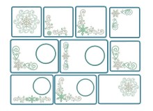 Stickserie ITH - Mug Rugs Snow Swirls